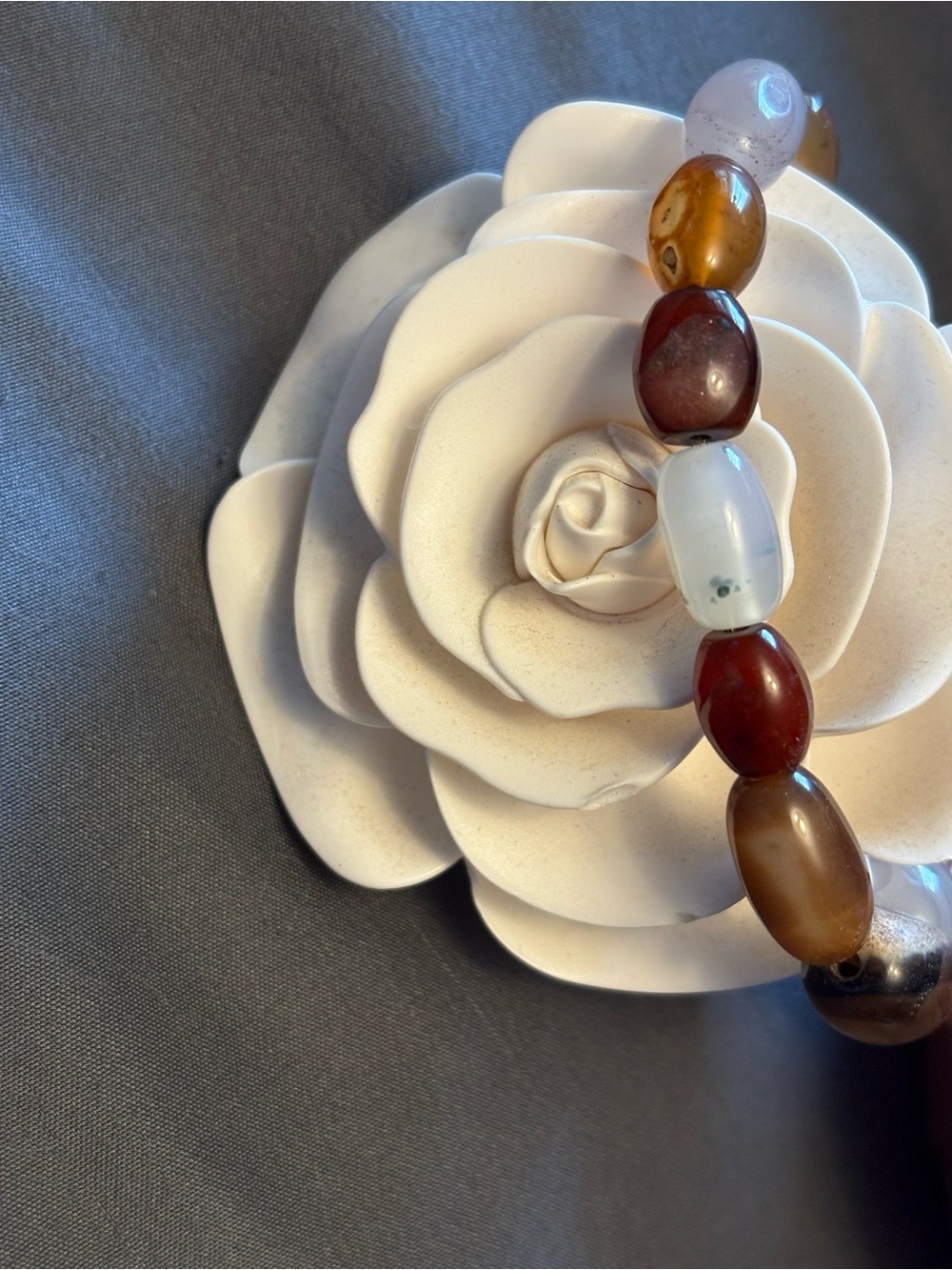 Natural Agate Bead Bracelet